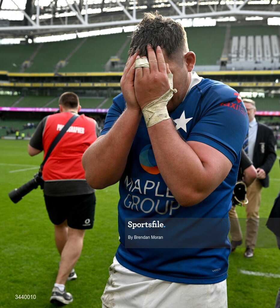 26 April 2026; Dan Goggin of St Mary's College RFC after the Energia Men's All-Ireland League Division 1A final match between Clontarf FC and St Mary's College RFC at the Aviva Stadium in Dublin. Photo by Brendan Moran/Sportsfile