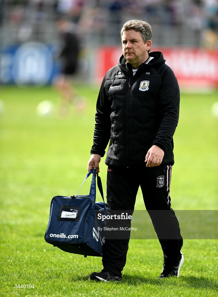25 April 2026; Galway's Paul Byrnes before the Connacht GAA Football Senior Championship semi-final match between Leitrim and Galway at Heartland Credit Union Páirc Seán Mac Diarmada in Carrick-on-Shannon, Leitrim. Photo by Stephen McCarthy/Sportsfile