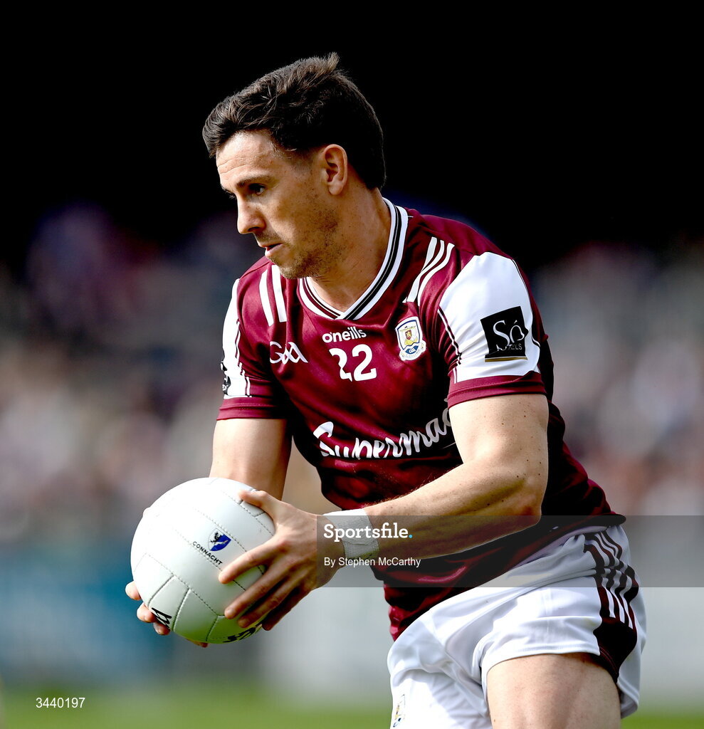 25 April 2026; Shane Walsh of Galway during the Connacht GAA Football Senior Championship semi-final match between Leitrim and Galway at Heartland Credit Union Páirc Seán Mac Diarmada in Carrick-on-Shannon, Leitrim. Photo by Stephen McCarthy/Sportsfile