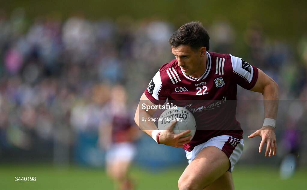 25 April 2026; Shane Walsh of Galway during the Connacht GAA Football Senior Championship semi-final match between Leitrim and Galway at Heartland Credit Union Páirc Seán Mac Diarmada in Carrick-on-Shannon, Leitrim. Photo by Stephen McCarthy/Sportsfile