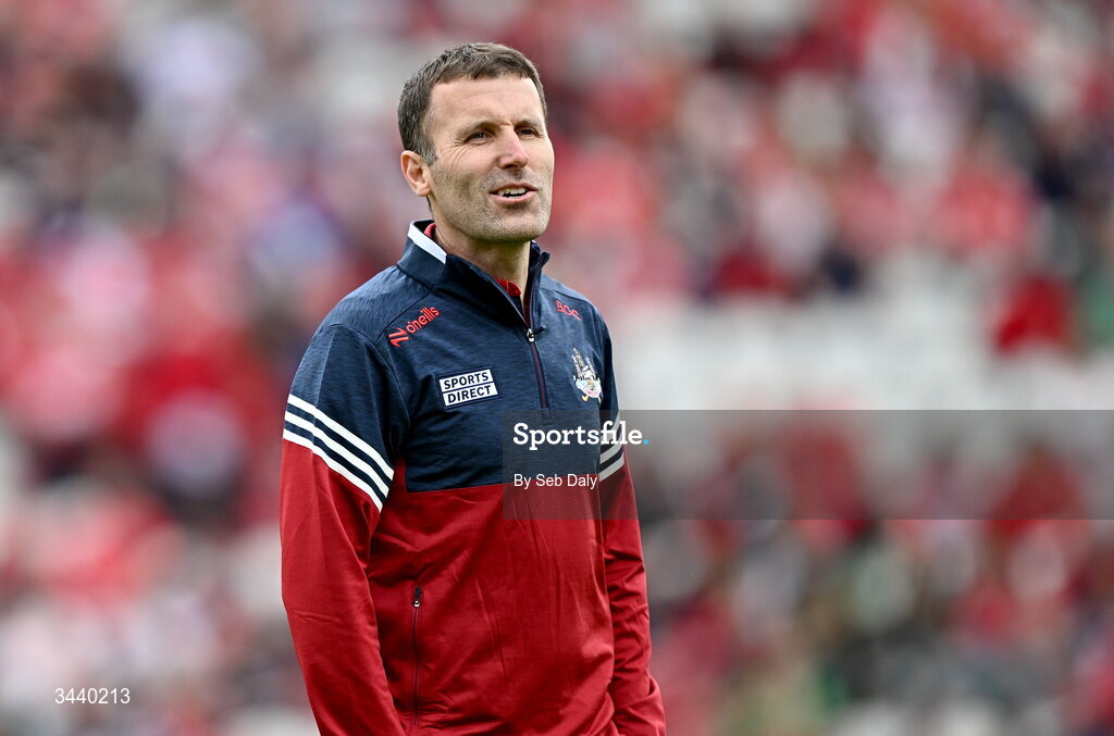 26 April 2026; Cork manager Ben O'Connor before the Munster GAA Senior Hurling Championship Round 2 match between Cork and Limerick at SuperValu Páirc Uí Chaoimh in Cork. Photo by Seb Daly/Sportsfile