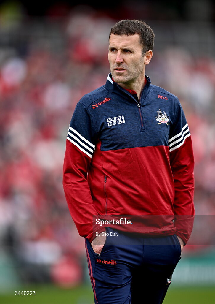26 April 2026; Cork manager Ben O'Connor before the Munster GAA Senior Hurling Championship Round 2 match between Cork and Limerick at SuperValu Páirc Uí Chaoimh in Cork. Photo by Seb Daly/Sportsfile