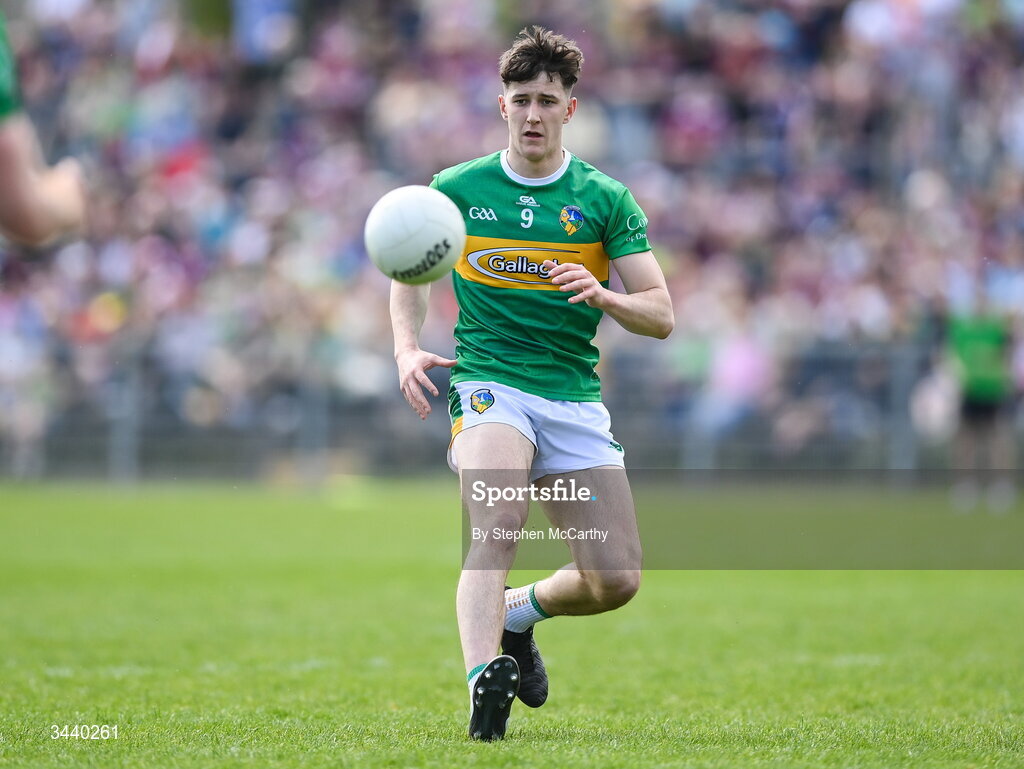 25 April 2026; Barry McNulty of Leitrim during the Connacht GAA Football Senior Championship semi-final match between Leitrim and Galway at Heartland Credit Union Páirc Seán Mac Diarmada in Carrick-on-Shannon, Leitrim. Photo by Stephen McCarthy/Sportsfile