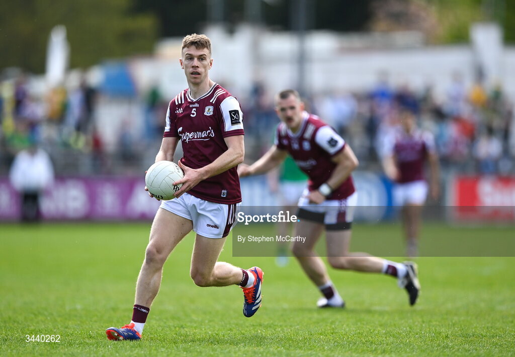 25 April 2026; Dylan McHugh of Galway during the Connacht GAA Football Senior Championship semi-final match between Leitrim and Galway at Heartland Credit Union Páirc Seán Mac Diarmada in Carrick-on-Shannon, Leitrim. Photo by Stephen McCarthy/Sportsfile