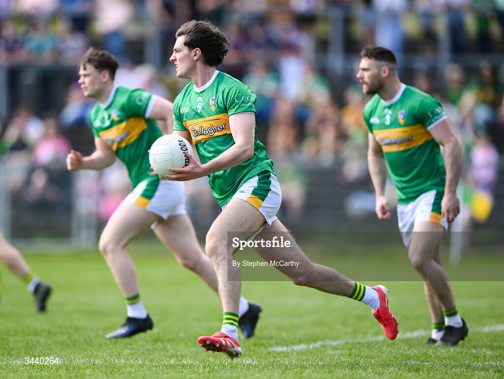 25 April 2026; Mark Diffley of Leitrim during the Connacht GAA Football Senior Championship semi-final match between Leitrim and Galway at Heartland Credit Union Páirc Seán Mac Diarmada in Carrick-on-Shannon, Leitrim. Photo by Stephen McCarthy/Sportsfile