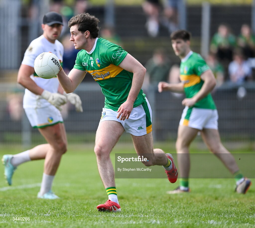 25 April 2026; Mark Diffley of Leitrim during the Connacht GAA Football Senior Championship semi-final match between Leitrim and Galway at Heartland Credit Union Páirc Seán Mac Diarmada in Carrick-on-Shannon, Leitrim. Photo by Stephen McCarthy/Sportsfile