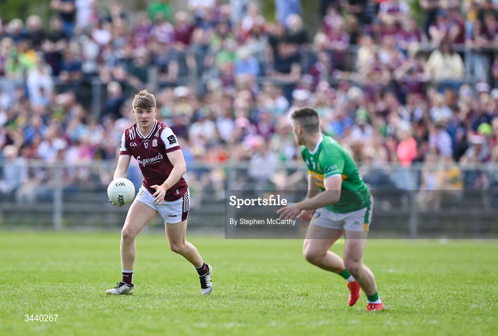 25 April 2026; Liam Ó Conghaile of Galway during the Connacht GAA Football Senior Championship semi-final match between Leitrim and Galway at Heartland Credit Union Páirc Seán Mac Diarmada in Carrick-on-Shannon, Leitrim. Photo by Stephen McCarthy/Sportsfile