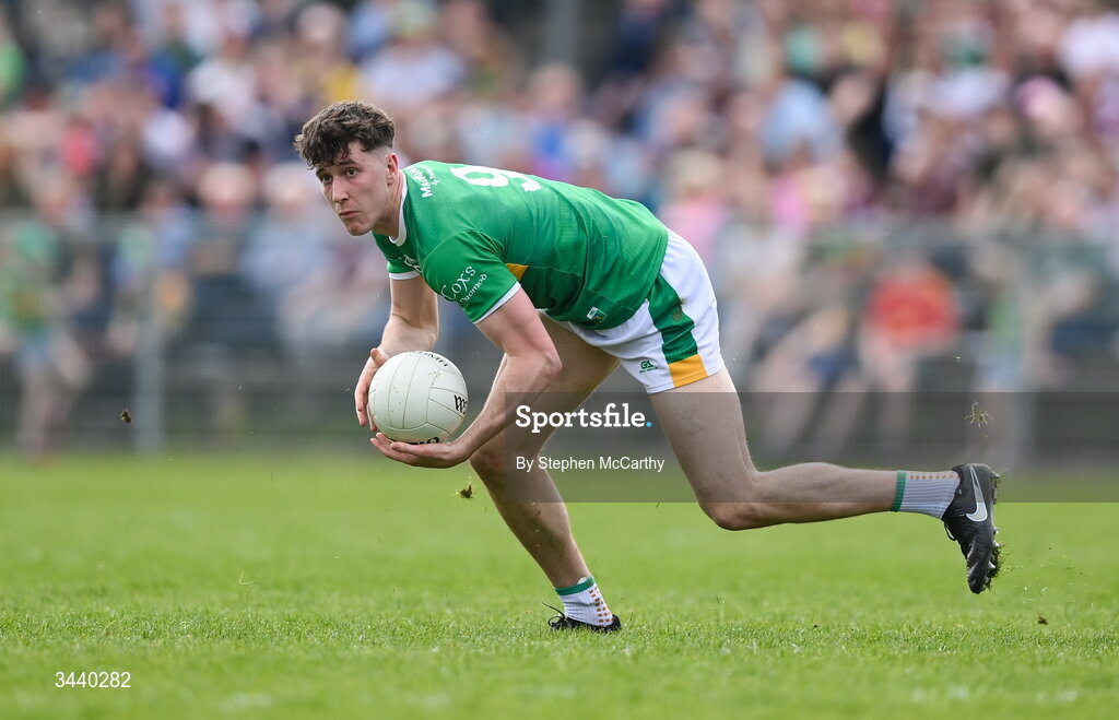 25 April 2026; Barry McNulty of Leitrim during the Connacht GAA Football Senior Championship semi-final match between Leitrim and Galway at Heartland Credit Union Páirc Seán Mac Diarmada in Carrick-on-Shannon, Leitrim. Photo by Stephen McCarthy/Sportsfile