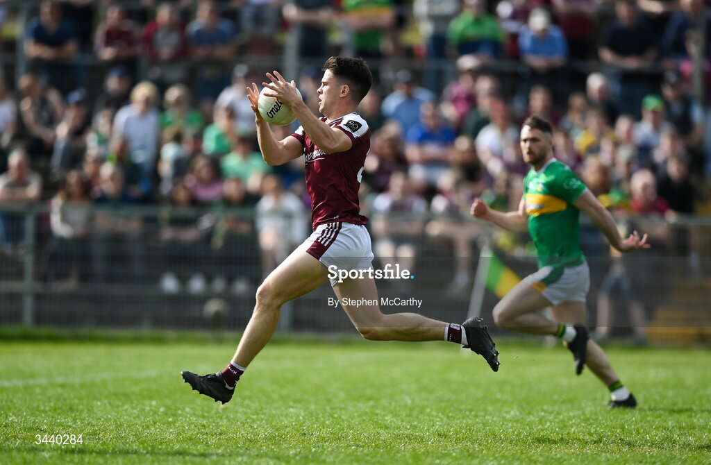 25 April 2026; Sean Kelly of Galway during the Connacht GAA Football Senior Championship semi-final match between Leitrim and Galway at Heartland Credit Union Páirc Seán Mac Diarmada in Carrick-on-Shannon, Leitrim. Photo by Stephen McCarthy/Sportsfile