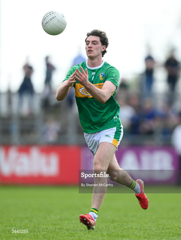 25 April 2026; Mark Diffley of Leitrim during the Connacht GAA Football Senior Championship semi-final match between Leitrim and Galway at Heartland Credit Union Páirc Seán Mac Diarmada in Carrick-on-Shannon, Leitrim. Photo by Stephen McCarthy/Sportsfile