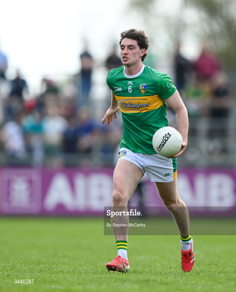 25 April 2026; Mark Diffley of Leitrim during the Connacht GAA Football Senior Championship semi-final match between Leitrim and Galway at Heartland Credit Union Páirc Seán Mac Diarmada in Carrick-on-Shannon, Leitrim. Photo by Stephen McCarthy/Sportsfile