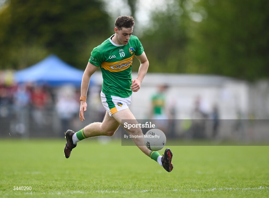 25 April 2026; Fergal McLoughlin of Leitrim during the Connacht GAA Football Senior Championship semi-final match between Leitrim and Galway at Heartland Credit Union Páirc Seán Mac Diarmada in Carrick-on-Shannon, Leitrim. Photo by Stephen McCarthy/Sportsfile