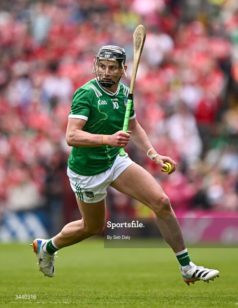 26 April 2026; Gearóid Hegarty of Limerick during the Munster GAA Senior Hurling Championship Round 2 match between Cork and Limerick at SuperValu Páirc Uí Chaoimh in Cork. Photo by Seb Daly/Sportsfile