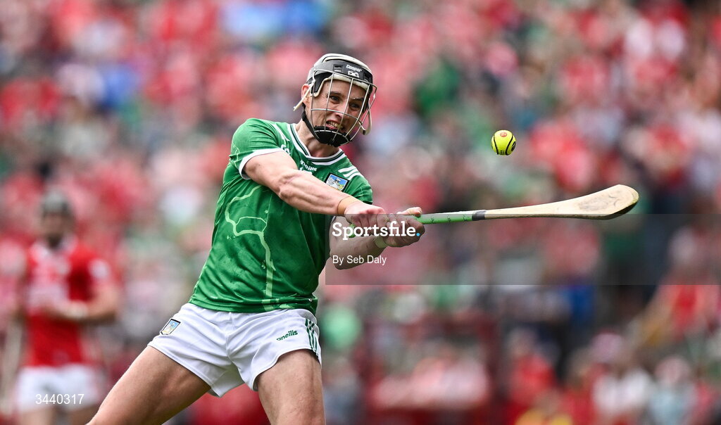 26 April 2026; Gearóid Hegarty of Limerick during the Munster GAA Senior Hurling Championship Round 2 match between Cork and Limerick at SuperValu Páirc Uí Chaoimh in Cork. Photo by Seb Daly/Sportsfile