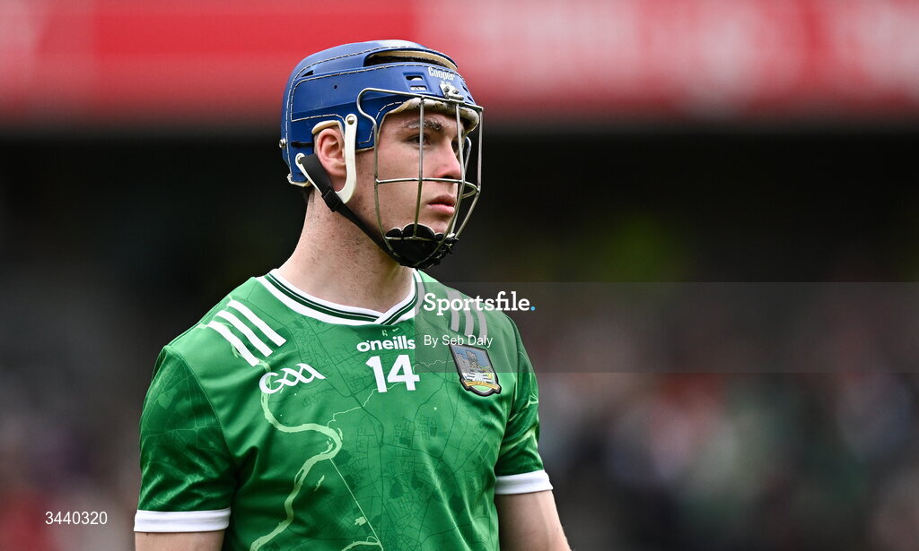 26 April 2026; Shane O'Brien of Limerick during the Munster GAA Senior Hurling Championship Round 2 match between Cork and Limerick at SuperValu Páirc Uí Chaoimh in Cork. Photo by Seb Daly/Sportsfile