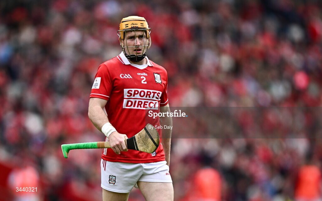 26 April 2026; Niall O'Leary of Cork during the Munster GAA Senior Hurling Championship Round 2 match between Cork and Limerick at SuperValu Páirc Uí Chaoimh in Cork. Photo by Seb Daly/Sportsfile