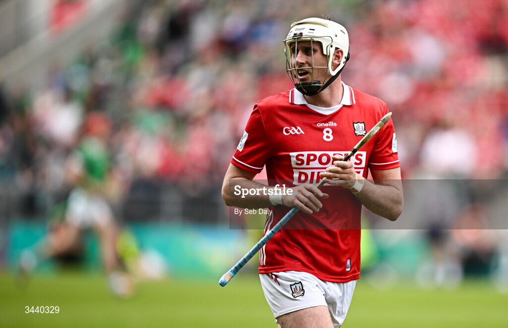 26 April 2026; Tim O'Mahony of Cork during the Munster GAA Senior Hurling Championship Round 2 match between Cork and Limerick at SuperValu Páirc Uí Chaoimh in Cork. Photo by Seb Daly/Sportsfile
