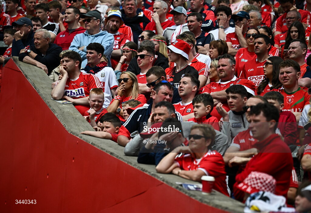 26 April 2026; Cork supporters during the Munster GAA Senior Hurling Championship Round 2 match between Cork and Limerick at SuperValu Páirc Uí Chaoimh in Cork. Photo by Seb Daly/Sportsfile
