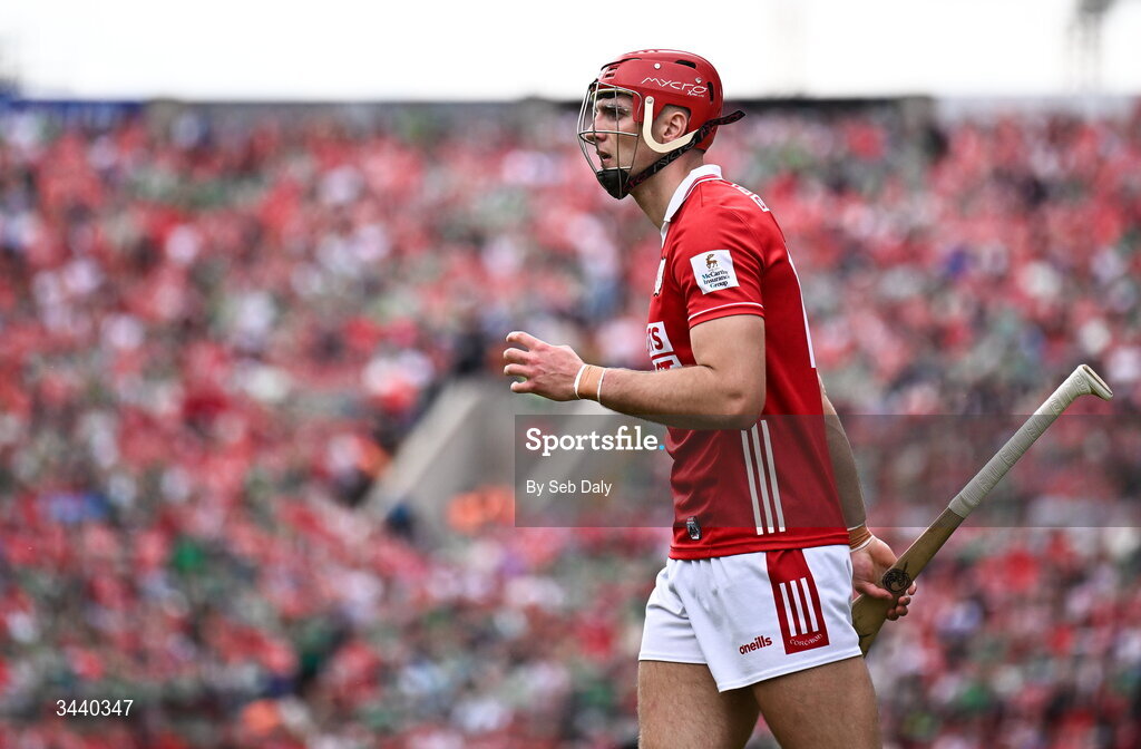 26 April 2026; Brian Hayes of Cork during the Munster GAA Senior Hurling Championship Round 2 match between Cork and Limerick at SuperValu Páirc Uí Chaoimh in Cork. Photo by Seb Daly/Sportsfile