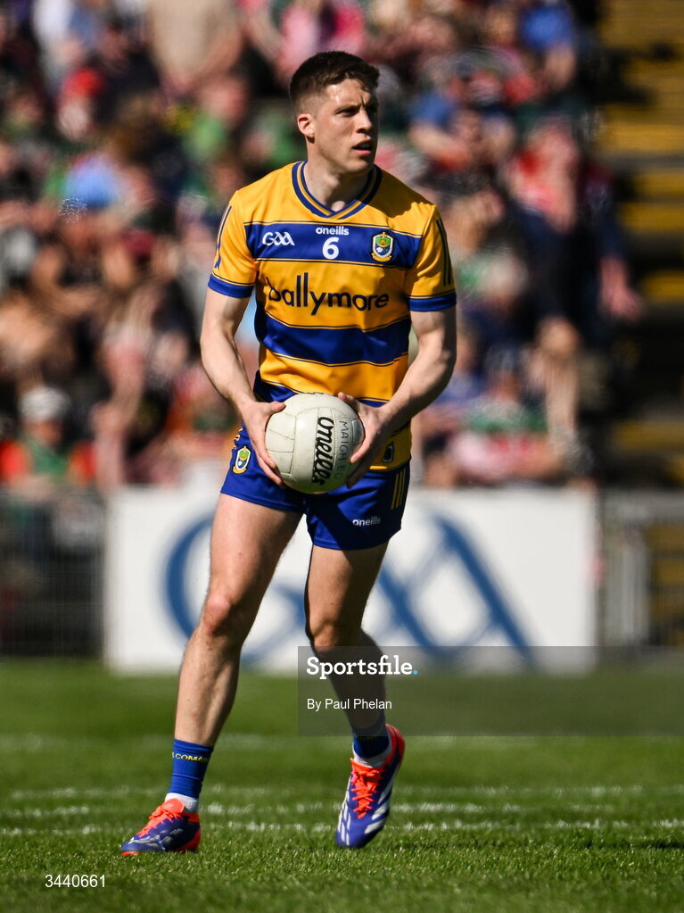 26 April 2026; Ronan Daly of Roscommon during the Connacht GAA Football Senior Championship semi-final match between Mayo and Roscommon at Hastings Insurance MacHale Park in Castlebar, Mayo. Photo by Paul Phelan/Sportsfile