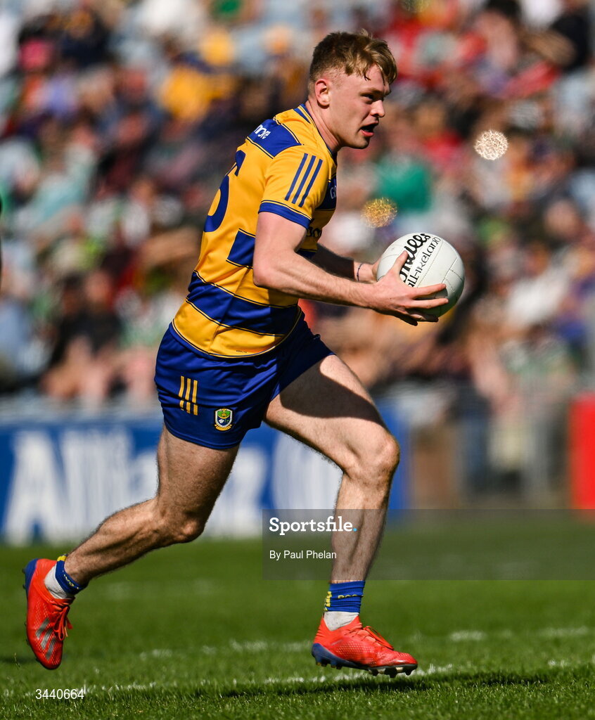 26 April 2026; Robert Heneghan of Roscommon during the Connacht GAA Football Senior Championship semi-final match between Mayo and Roscommon at Hastings Insurance MacHale Park in Castlebar, Mayo. Photo by Paul Phelan/Sportsfile