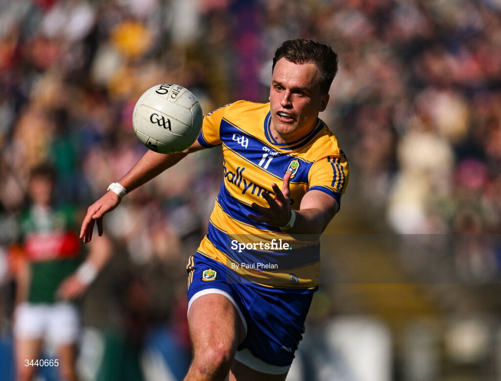 26 April 2026; Enda Smith of Roscommon during the Connacht GAA Football Senior Championship semi-final match between Mayo and Roscommon at Hastings Insurance MacHale Park in Castlebar, Mayo. Photo by Paul Phelan/Sportsfile