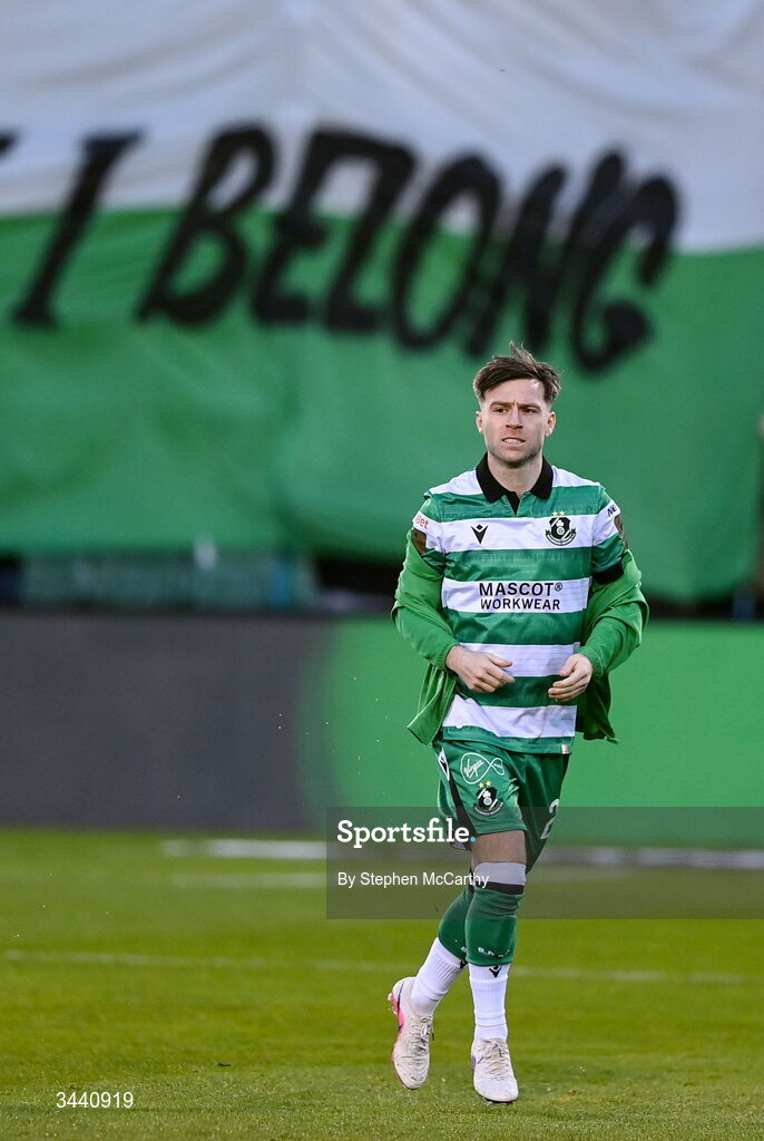 17 April 2026; Jack Byrne of Shamrock Rovers before the SSE Airtricity Men's Premier Division match between Shamrock Rovers and Bohemians at Tallaght Stadium in Dublin. Photo by Stephen McCarthy/Sportsfile