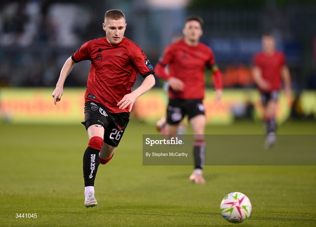 17 April 2026; Ross Tierney of Bohemians during the SSE Airtricity Men's Premier Division match between Shamrock Rovers and Bohemians at Tallaght Stadium in Dublin. Photo by Stephen McCarthy/Sportsfile