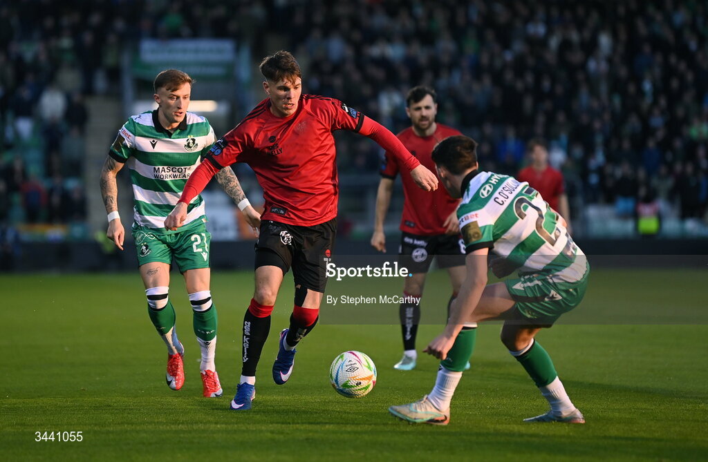 17 April 2026; Dayle Rooney of Bohemians during the SSE Airtricity Men's Premier Division match between Shamrock Rovers and Bohemians at Tallaght Stadium in Dublin. Photo by Stephen McCarthy/Sportsfile
