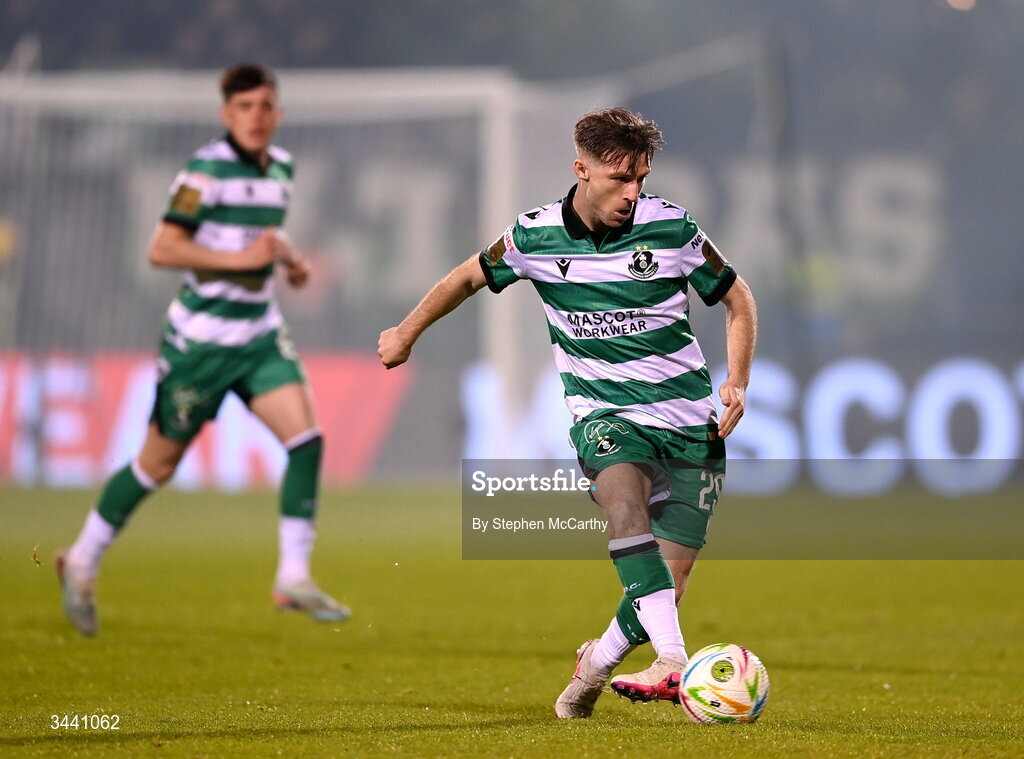 17 April 2026; Jack Byrne of Shamrock Rovers during the SSE Airtricity Men's Premier Division match between Shamrock Rovers and Bohemians at Tallaght Stadium in Dublin. Photo by Stephen McCarthy/Sportsfile