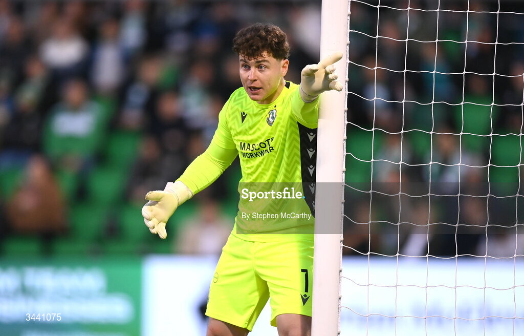 17 April 2026; Shamrock Rovers goalkeeper Ed McGinty during the SSE Airtricity Men's Premier Division match between Shamrock Rovers and Bohemians at Tallaght Stadium in Dublin. Photo by Stephen McCarthy/Sportsfile