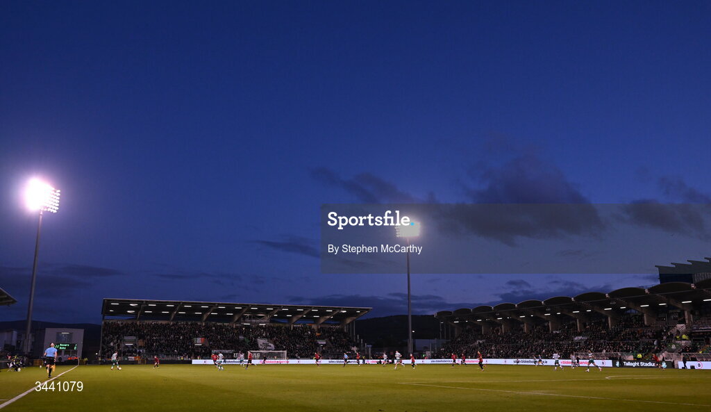 17 April 2026; A general view of Tallaght Stadium during the SSE Airtricity Men's Premier Division match between Shamrock Rovers and Bohemians at Tallaght Stadium in Dublin. Photo by Stephen McCarthy/Sportsfile