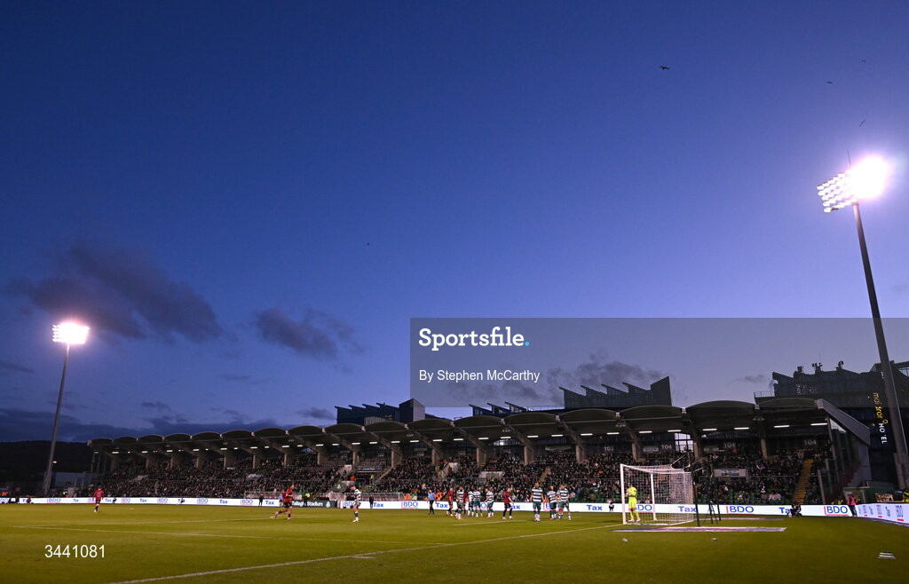 17 April 2026; A general view of Tallaght Stadium during the SSE Airtricity Men's Premier Division match between Shamrock Rovers and Bohemians at Tallaght Stadium in Dublin. Photo by Stephen McCarthy/Sportsfile