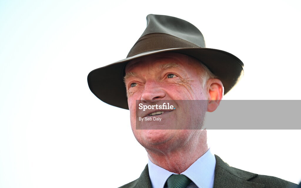 29 April 2026; Trainer Willie Mullins after sending out Even Tho to win the Weatherbys General Stud Book Irish EBF Mares Flat Race during day two of the Punchestown Festival at Punchestown Racecourse in Kildare. Photo by Seb Daly/Sportsfile