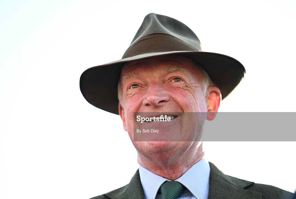 29 April 2026; Trainer Willie Mullins after sending out Even Tho to win the Weatherbys General Stud Book Irish EBF Mares Flat Race during day two of the Punchestown Festival at Punchestown Racecourse in Kildare. Photo by Seb Daly/Sportsfile
