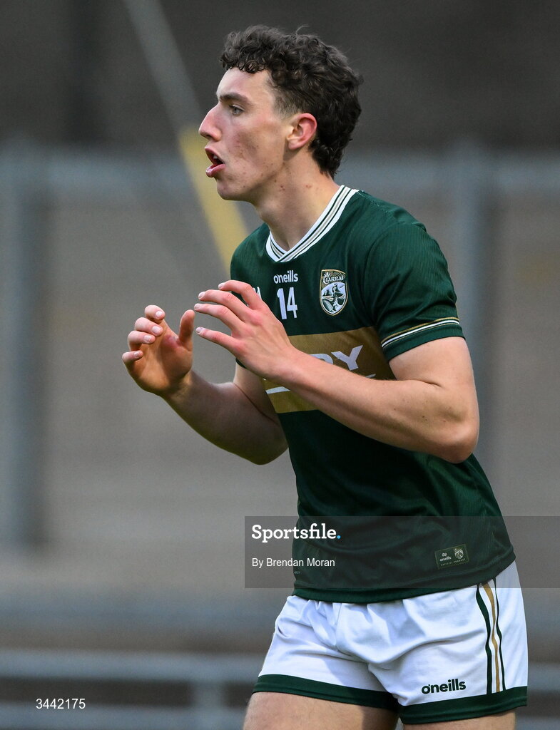 30 April 2026; Tomás Kennedy of Kerry during the Dalata Hotel Group Munster U20 Football Championship final match between Kerry and Cork at Austin Stack Park in Tralee, Kerry. Photo by Brendan Moran/Sportsfile