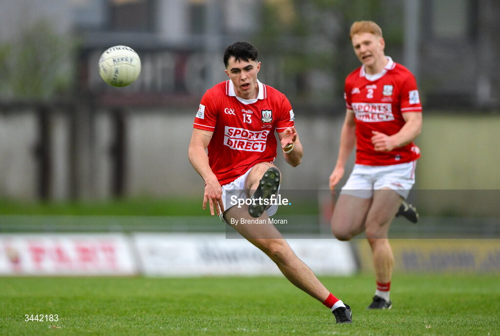 30 April 2026; Seán Coakley of Cork during the Dalata Hotel Group Munster U20 Football Championship final match between Kerry and Cork at Austin Stack Park in Tralee, Kerry. Photo by Brendan Moran/Sportsfile