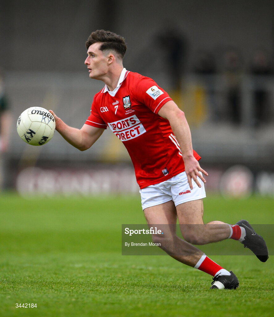 30 April 2026; Odhran Foley of Cork during the Dalata Hotel Group Munster U20 Football Championship final match between Kerry and Cork at Austin Stack Park in Tralee, Kerry. Photo by Brendan Moran/Sportsfile