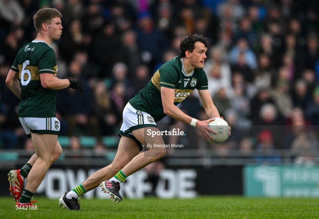 30 April 2026; Jack O’Sullivan of Kerry during the Dalata Hotel Group Munster U20 Football Championship final match between Kerry and Cork at Austin Stack Park in Tralee, Kerry. Photo by Brendan Moran/Sportsfile