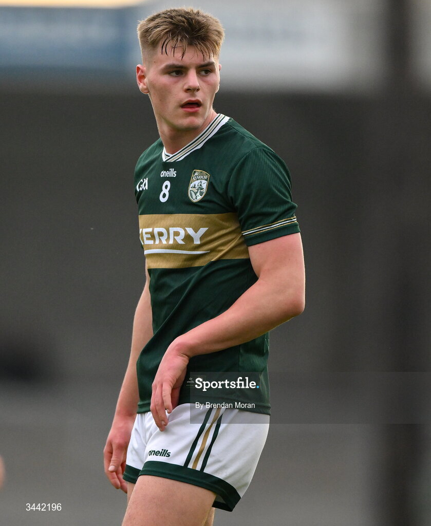 30 April 2026; Daniel Kirby of Kerry during the Dalata Hotel Group Munster U20 Football Championship final match between Kerry and Cork at Austin Stack Park in Tralee, Kerry. Photo by Brendan Moran/Sportsfile
