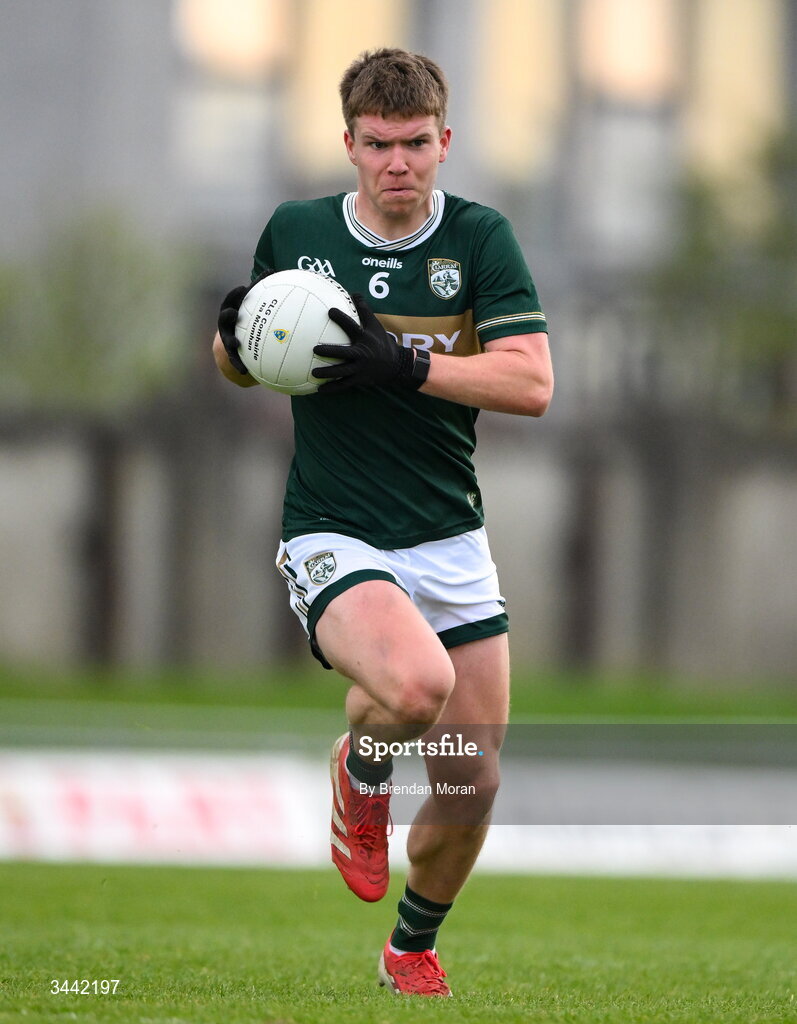 30 April 2026; Aodhna Ó Beaglaoich of Kerry during the Dalata Hotel Group Munster U20 Football Championship final match between Kerry and Cork at Austin Stack Park in Tralee, Kerry. Photo by Brendan Moran/Sportsfile