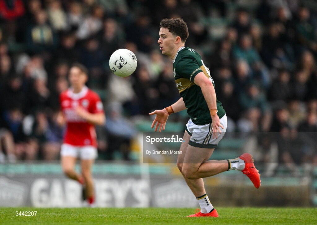 30 April 2026; Paddy Lane of Kerry during the Dalata Hotel Group Munster U20 Football Championship final match between Kerry and Cork at Austin Stack Park in Tralee, Kerry. Photo by Brendan Moran/Sportsfile