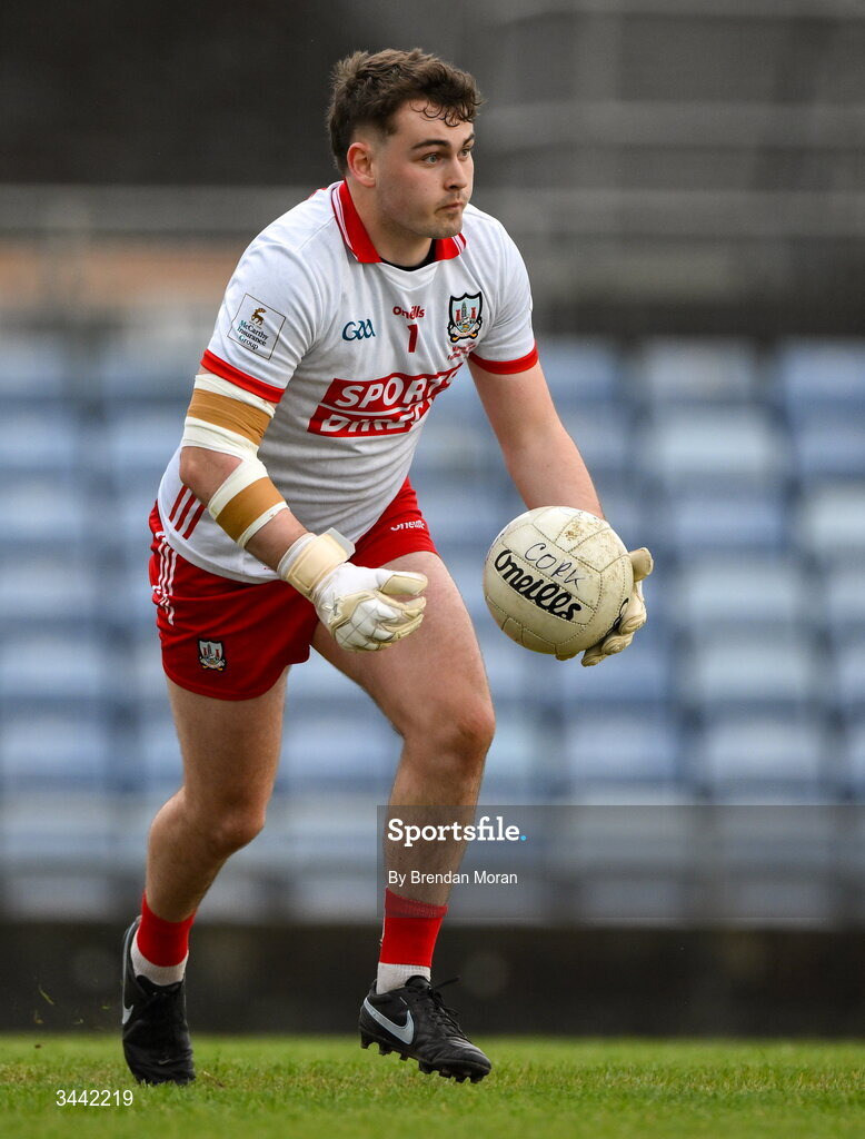 30 April 2026; Cork goalkeeper Billy Curtin during the Dalata Hotel Group Munster U20 Football Championship final match between Kerry and Cork at Austin Stack Park in Tralee, Kerry. Photo by Brendan Moran/Sportsfile