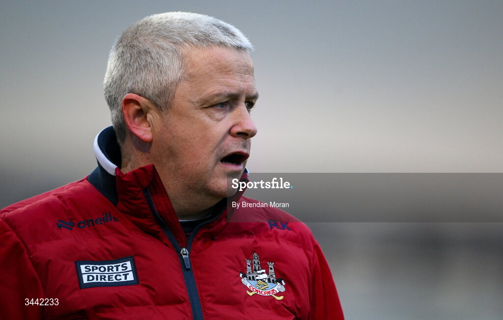 30 April 2026; Cork manager Ray Keane during the Dalata Hotel Group Munster U20 Football Championship final match between Kerry and Cork at Austin Stack Park in Tralee, Kerry. Photo by Brendan Moran/Sportsfile