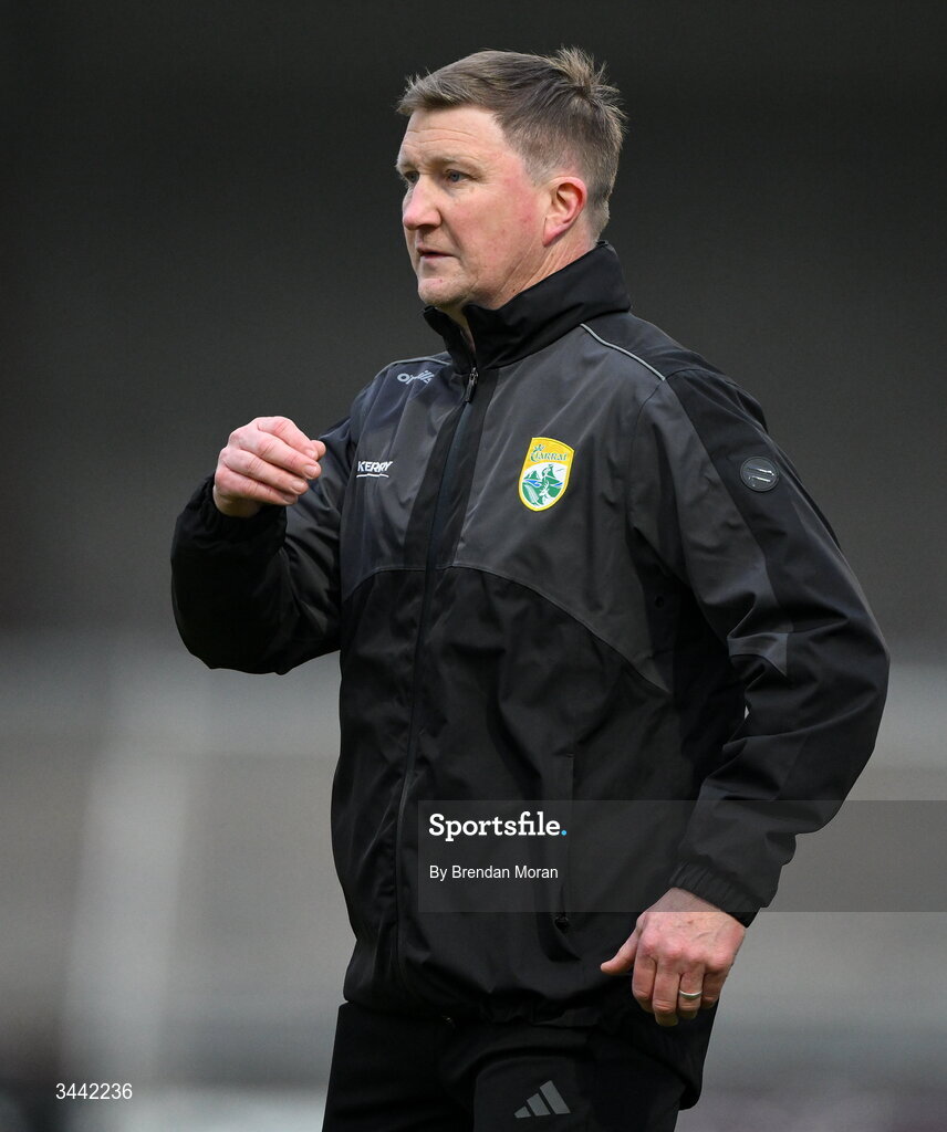 30 April 2026; Kerry selector Mike Frank Russell during the Dalata Hotel Group Munster U20 Football Championship final match between Kerry and Cork at Austin Stack Park in Tralee, Kerry. Photo by Brendan Moran/Sportsfile