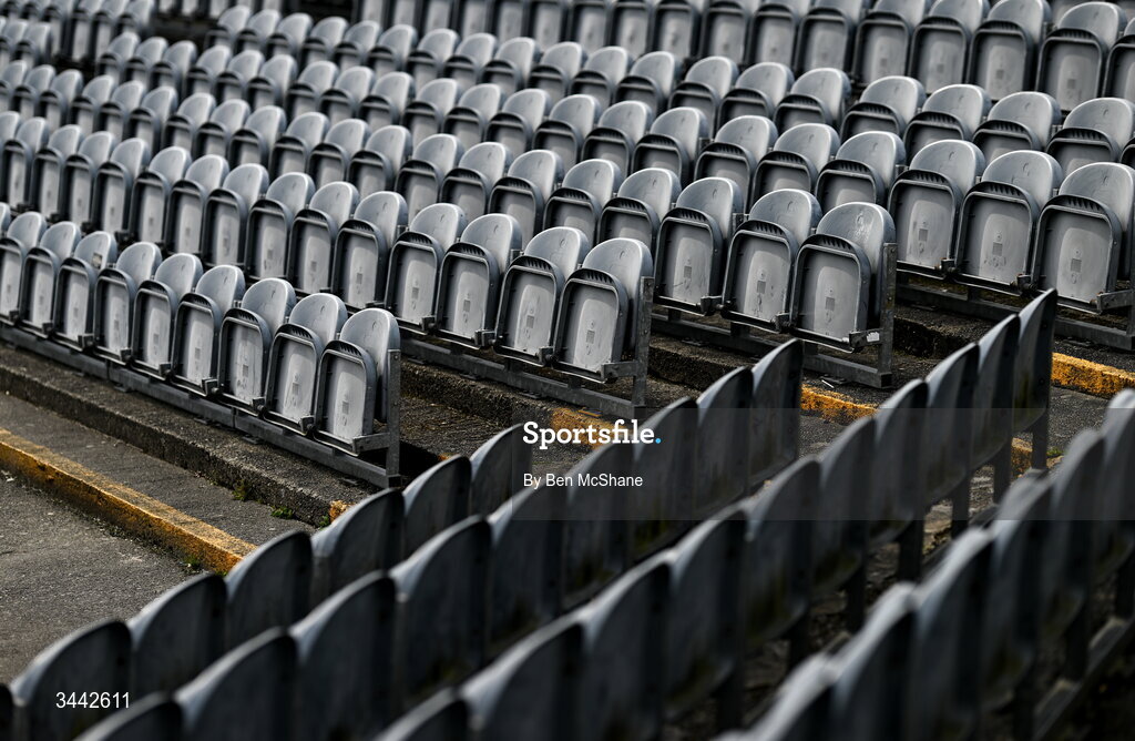 1 May 2026; Seating is seen before the SSE Airtricity Men's Premier Division match between Dundalk and Shelbourne at Oriel Park in Dundalk, Louth. Photo by Ben McShane/Sportsfile