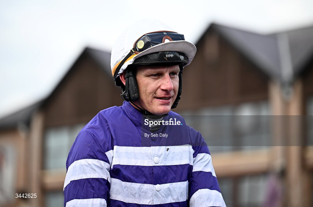 1 May 2026; Jockey Paul Townend after winning the QuinnBet Novice Handicap Chase on Funiculi Funicula on day four of the Punchestown Festival at Punchestown Racecourse in Kildare. Photo by Seb Daly/Sportsfile