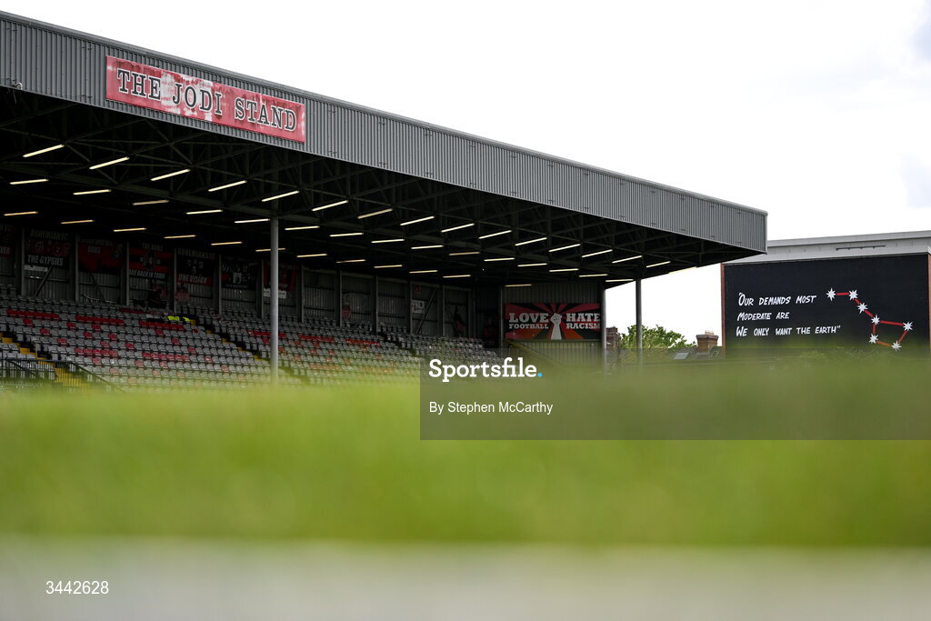 1 May 2026; A general view of inside Dalymount Park before the SSE Airtricity Men's Premier Division match between Bohemians and Derry City at Dalymount Park in Dublin. Photo by Stephen McCarthy/Sportsfile