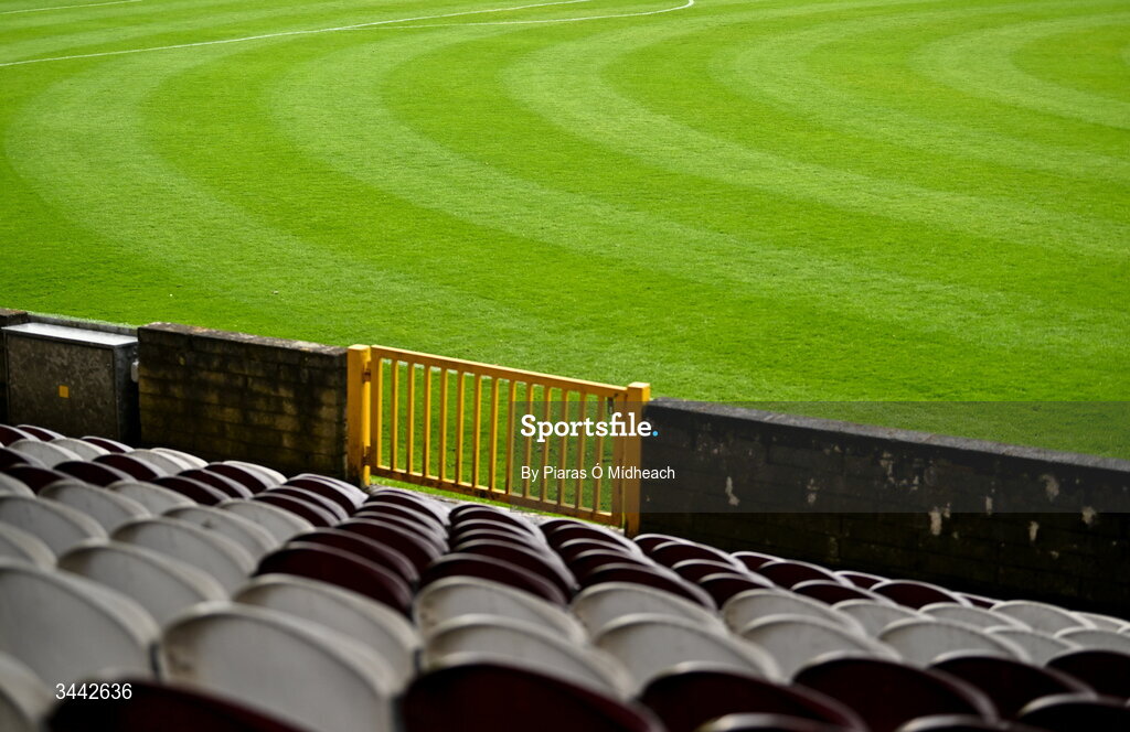 1 May 2026; A general view before the SSE Airtricity Men's Premier Division match between Galway United and St Patrick's Athletic at Eamonn Deacy Park in Galway. Photo by Piaras Ó Mídheach/Sportsfile
