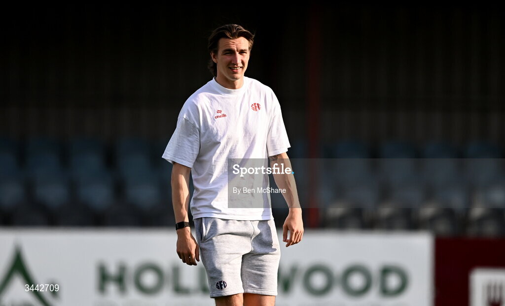 1 May 2026; Sean Boyd of Shelbourne before the SSE Airtricity Men's Premier Division match between Dundalk and Shelbourne at Oriel Park in Dundalk, Louth. Photo by Ben McShane/Sportsfile